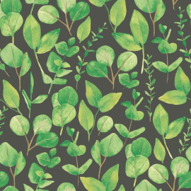 Hoopla Walls Watercolour Leaves Forest Greens Wallpaper - HWA1409W