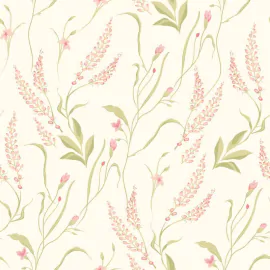Hoopla Walls Springtime Meadow Coral Blossom Wallpaper - HWA1414W