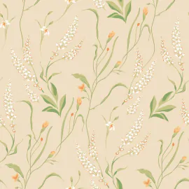 Hoopla Walls Springtime Meadow Golden Straw Wallpaper - HWA1416W