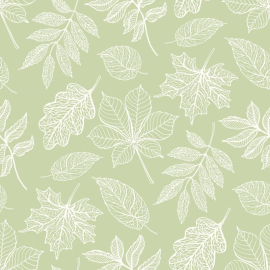 Hoopla Walls Leaf Silhouette Dusty Sage Wallpaper - HWA1419W