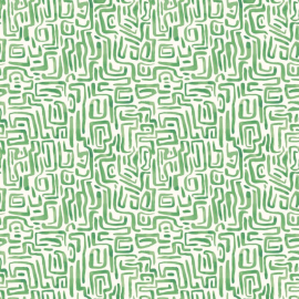 Hoopla Walls Maze Squiggle Emerald Wallpaper - HWA1431W