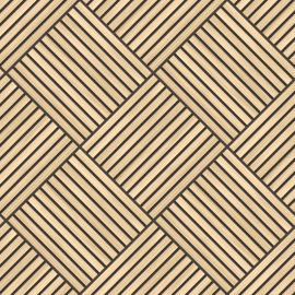 Close-up material sample of the Hoopla Walls HWA1460W design showing the small ash diamond slat pattern on a non-woven base.