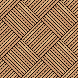Close-up material sample of the Hoopla Walls HWA1461W design showing the small oak diamond slat pattern on a non-woven base.
