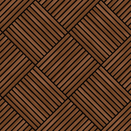Close-up material sample of the Hoopla Walls HWA1462W design showing the small walnut diamond slat pattern on a non-woven base.