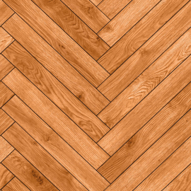 Close-up material sample of the Hoopla Walls HWA1464W design showing the golden teak parquet pattern on a non-woven base.