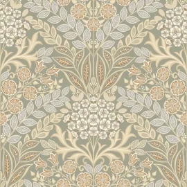 Grandeco Icon Belvedere Floral Taupe Wallpaper - IC2102