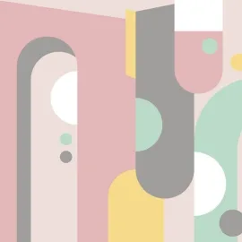 Ohpopsi Monster Arch Flamingo/Mint Wall Mural - ICN50131M