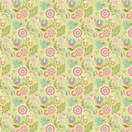 Ohpopsi Ichika Floral Trail Coral/Apple Wallpaper - IKA50108W