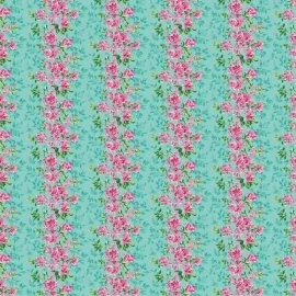 Ohpopsi Ichika Sakura Floral Peony/Jade Wallpaper - IKA50123W