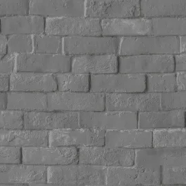 Muriva Pop Bowie Brick Charcoal Wallpaper - L90509
