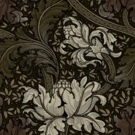 Galerie Morris Major Floral Bronze/Brown Wallpaper - LB25140
