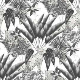 Ohpopsi Laid Bare Jungle Cheetah Raven Wallpaper - LBK50122W