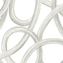Ohpopsi Laid Bare Twisted Geo Silver Wallpaper - LBK50124W
