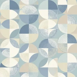Ohpopsi Laid Bare Orb Copenhagen Blue Wallpaper - LBK50162W
