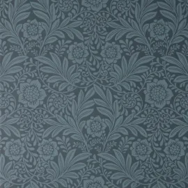 Crown Camille Classical Floral Navy Wallpaper - M1745