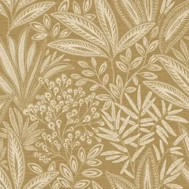 Crown Sahara Leaf Ochre Wallpaper - M1781