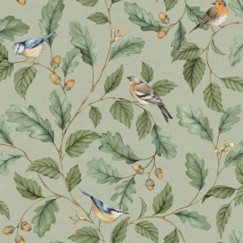 Crown Oakleigh Trail Sage Wallpaper - M1883