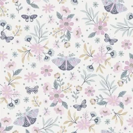 Muriva Sweet Meadow Pink Metallic Wallpaper - M58103
