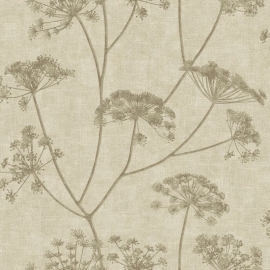 Vymura Mirella Floral Sprig Natural Wallpaper - M95702