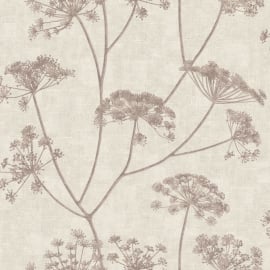 Vymura Mirella Floral Sprig Stone Wallpaper - M95703
