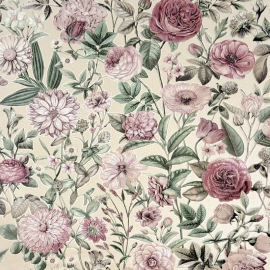 A flat swatch image of the M95708 pink multi floral pattern.