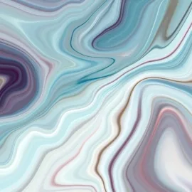 Origin Marbled Ink Soft Teal Wall Mural - MUR116