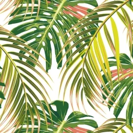 Origin Tropical Leaves Citrus Wall Mural - MUR119