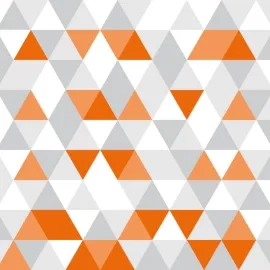 Origin Geometric Triangles Tangerine Wall Mural - MUR138