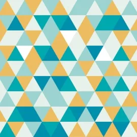 Origin Geometric Triangles Jade/Mustard Wall Mural - MUR139