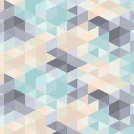 Origin ISO Triangles Duck Egg Wall Mural - MUR141
