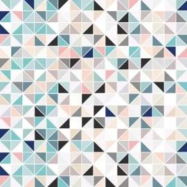 Origin Geometry Blush/Jade Wall Mural - MUR142