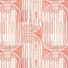 Origin Curved Line Texture Orange Wall Mural - MUR208