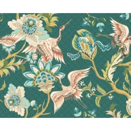 Origin Cranes in Flight Green Multi Wall Mural - MUR263