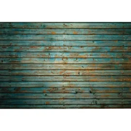 Origin Rustic Wood Effect Blue Wall Mural - MUR285