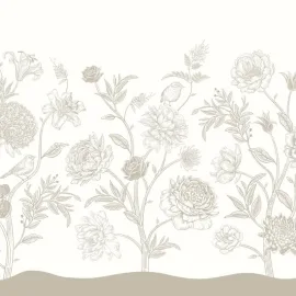 Origin Jacobean Rose Trail Natural Stone Wall Mural - MUR353