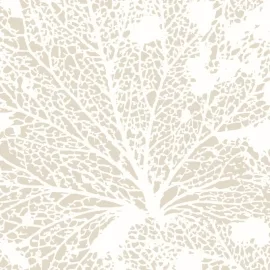 Origin Skeleton Leaf Natural Linen Wall Mural - MUR357
