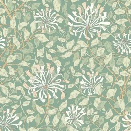 Origin Honeysuckle Soft Jade Wall Mural - MUR382