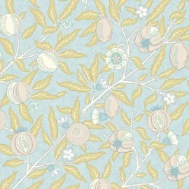 Origin Fruit and Foliage Wedgewood Blue Wall Mural - MUR392