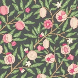 Origin Fruit and Foliage Black/Rose Pink Wall Mural - MUR394