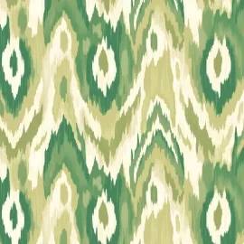Origin Watercolour Ikat Forest Green Wall Mural - MUR419
