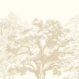 Origin Etched Trees Parchment Wall Mural - MUR431