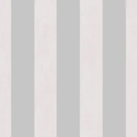 Muriva Darcy James Linen Stripe Pink/Silver Metallic Wallpaper - 173563