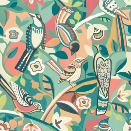 Ohpopsi Revive Forest Chorus Blushed Mint Wallpaper - REV50115W