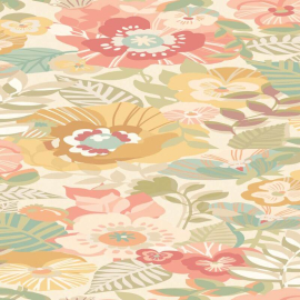 Ohpopsi Revive Poppies Apricot Twist Wallpaper - REV50128W