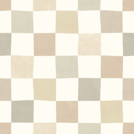 Ohpopsi Revive Disco Check Linen Mix Wallpaper - REV50130W
