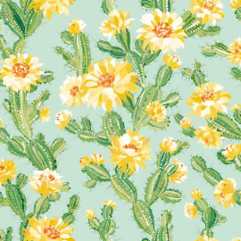 Ohpopsi Revive Cactus Bloom Sunshine Wallpaper - REV50159W
