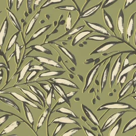 Ohpopsi Lorena Vine Olive Wallpaper - RON50110W