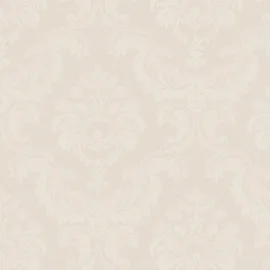 Galerie Simply Silks 4 Feathered Damask Ivory Metallic Wallpaper - SK34763