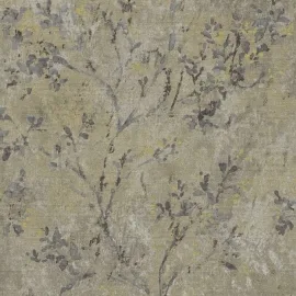 Galerie Welcome Home Rustic Blossom Purple/Brown Wallpaper - WH30123