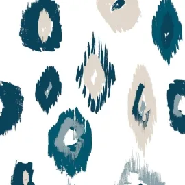 Ohpopsi Animal Ikat Wilderness White/Serpentine Wallpaper - WLD53118W